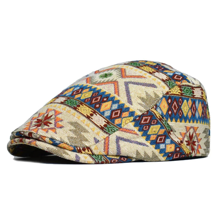 Vintage premium flat cap by Leblanc™ from Emma & Rose Durban, featuring classic design and textured fabric in neutral tones.