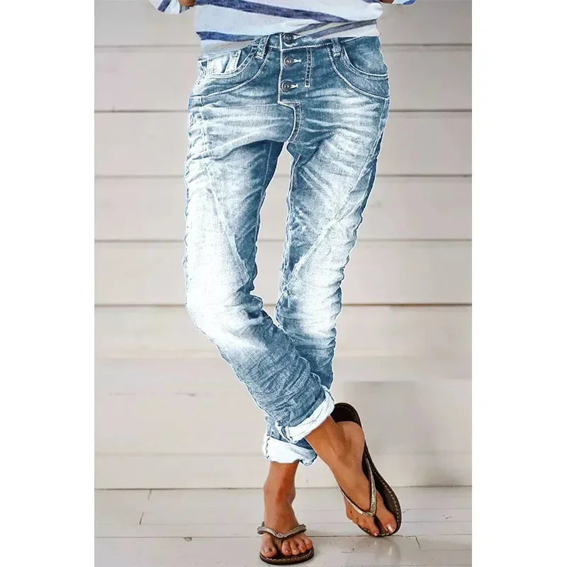 Comfortable Stretch Pants Avélisse, view 3 - Elena Harper