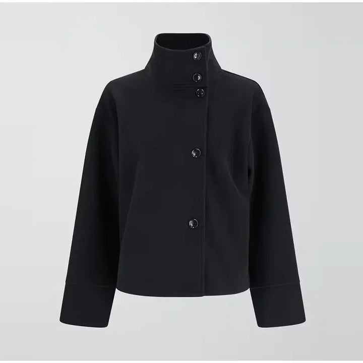 Dahlia Fashionable Short Coat with Elegant Collar - Elena Harper