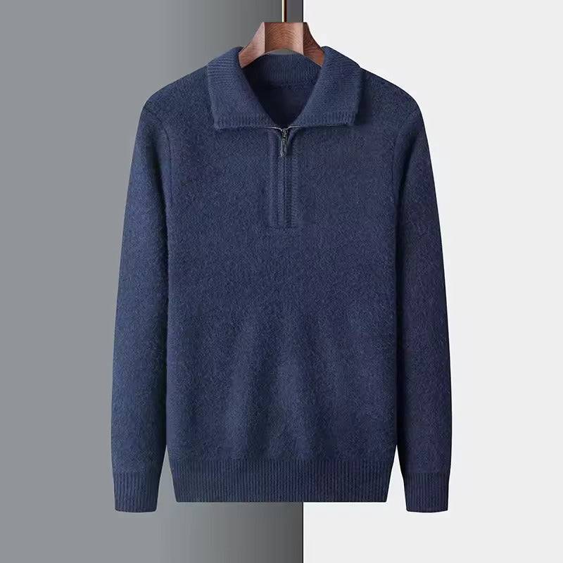 Emma & Rose cashmere quarter-zip sweater — premium knitwear