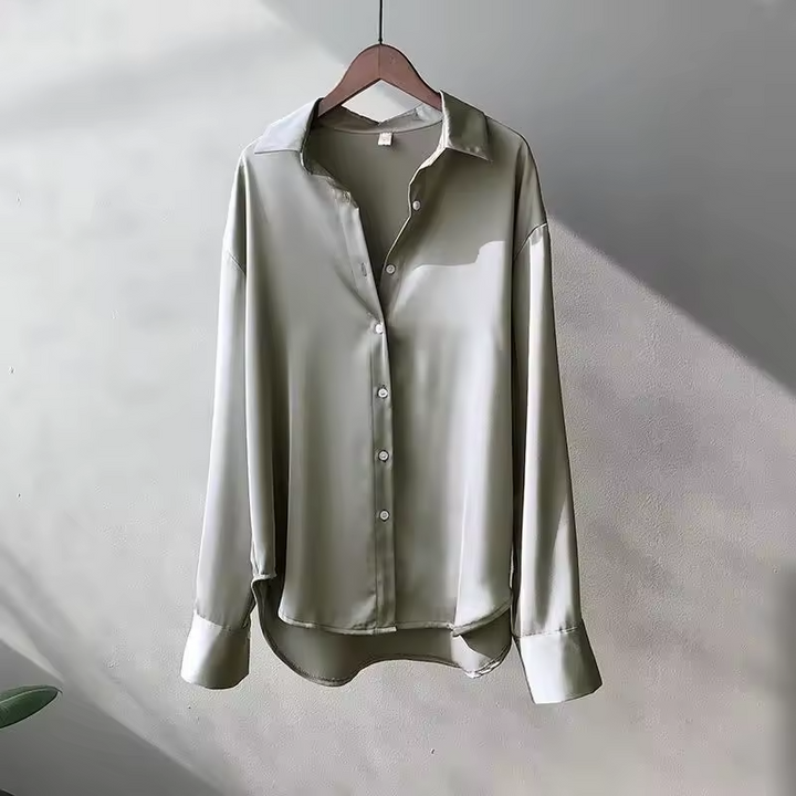 DENISE – THE ELEGANT SILKY BUTTON-UP SHIRT