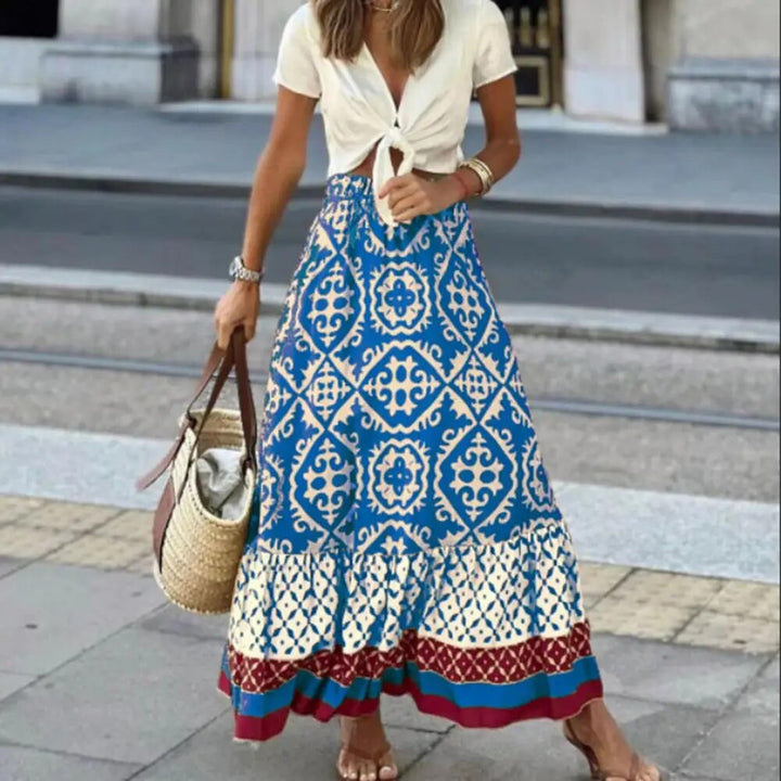 High-Waisted Summer Skirt for Women - Maxi