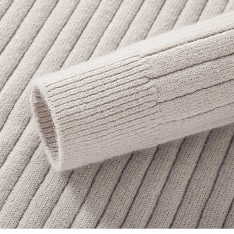 Men's Quarter Zip Slim Fit Sweater Modern Style, view 4 - Elena Harper