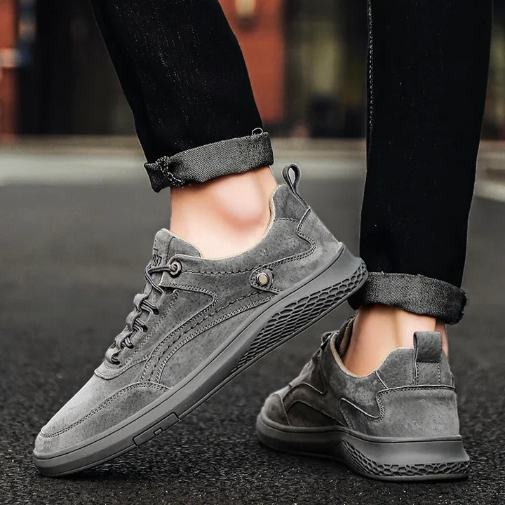 Barton Men's Suede Sneakers Lace-Up Casual, view 5 - Elena Harper