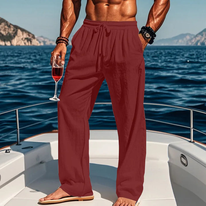 LAURENT MONACO | AZURE LINEN PANTS FOR MEN