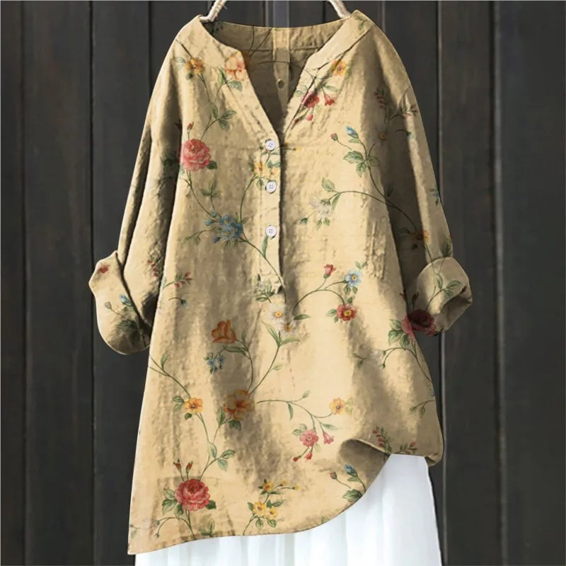 Women's Floral Print Casual Blouse - Effortless Style