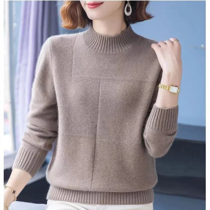 Lavinia Cozy Knit Sweater, view 2 - Elena Harper