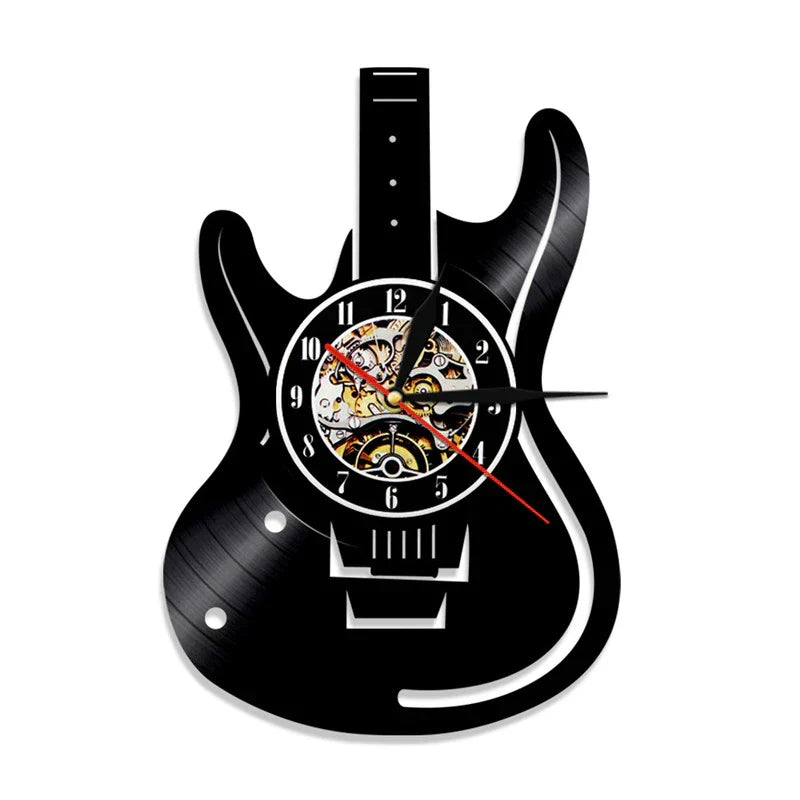 Guitar Vinyl Wall Clock, view 3 - Elena Harper