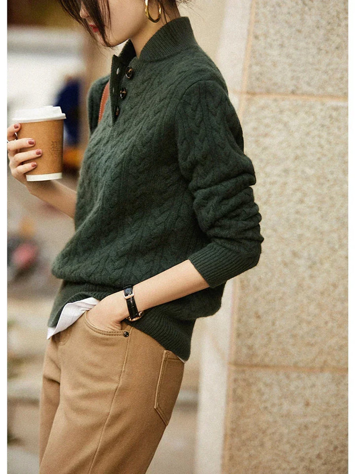 Arden Button-Up Sweater - Elena Harper