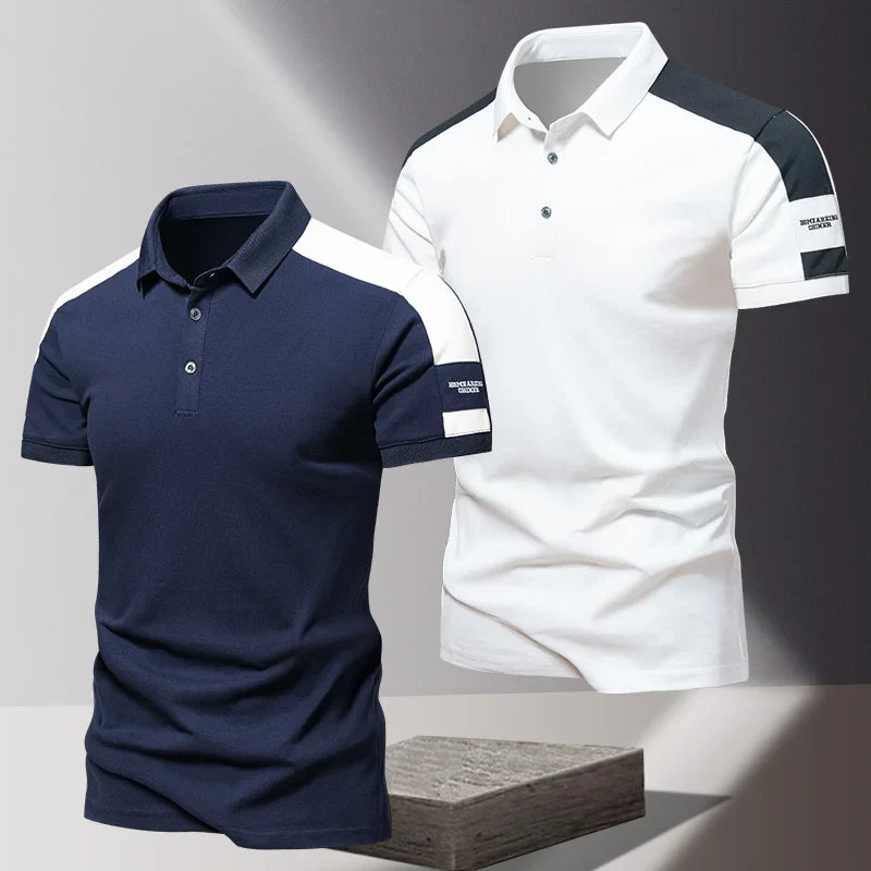 Geofredo Smooth Cotton Polo, view 2 - Elena Harper
