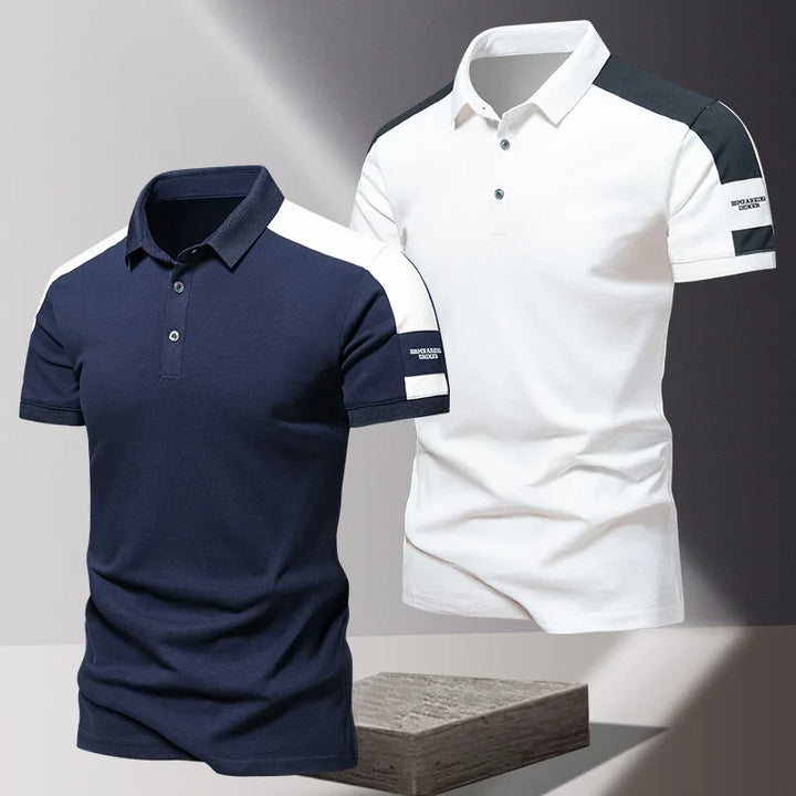 Geofredo Smooth Cotton Polo, view 2 - Elena Harper