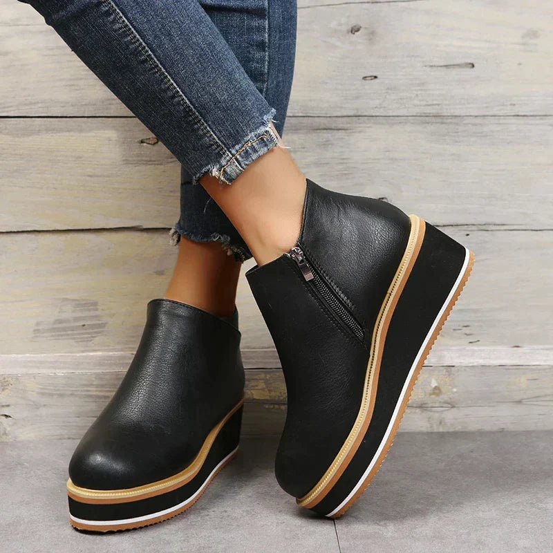 Chic Wedge Boots – Mila EB