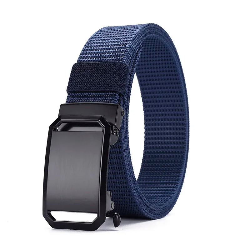 Men's Canvas Belt with Automatic Buckle, view 8 - Elena Harper