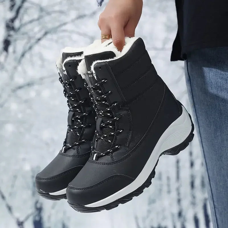 Women's Fur-Lined Platform Snow Boots Perrienne - Elena Harper