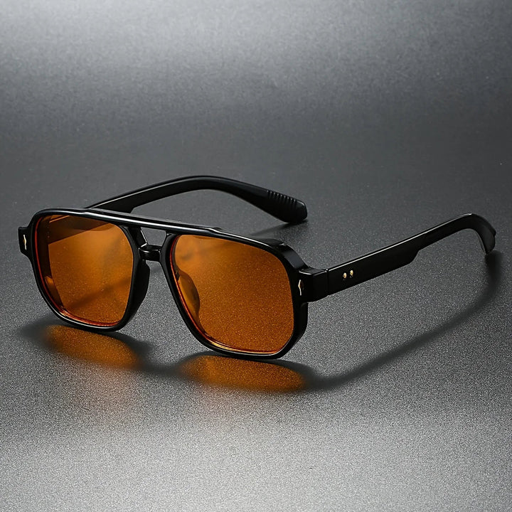 LumeSight Sunglasses with Double Bridge and Square Frame - Elena Harper