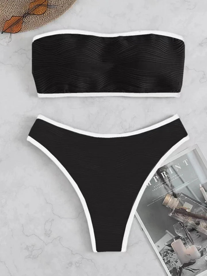 Beautifully Finished Bathing Suit in a Timeless Design, view 3 - Elena Harper