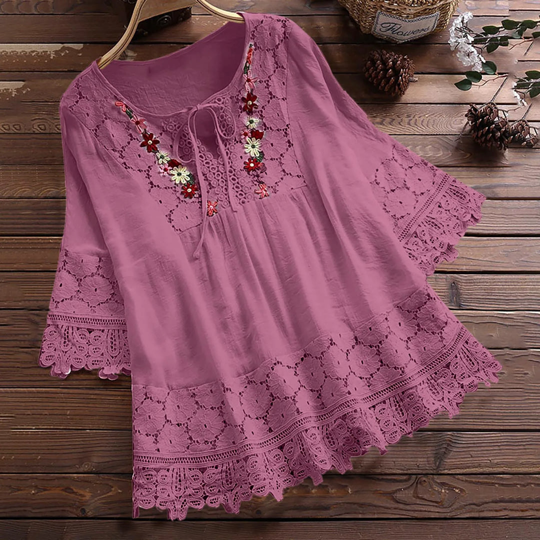 Lavinella Elegant Lace Blouse, view 3 - Elena Harper
