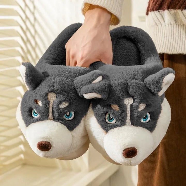 Cute Husky Women's Slippers Novi - Elena Harper