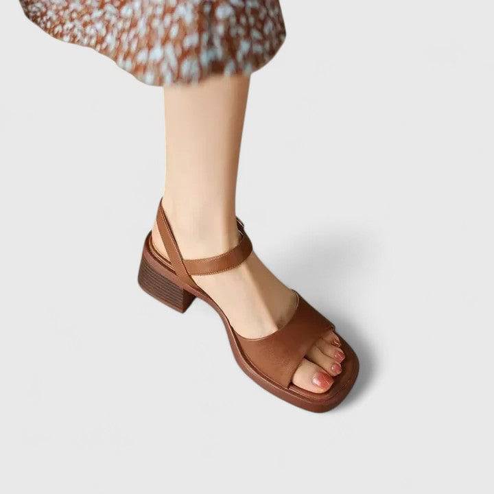 Calyssa™ elegant sandals by Emma & Rose Cape Town featuring stylish straps and a comfortable flat sole.
