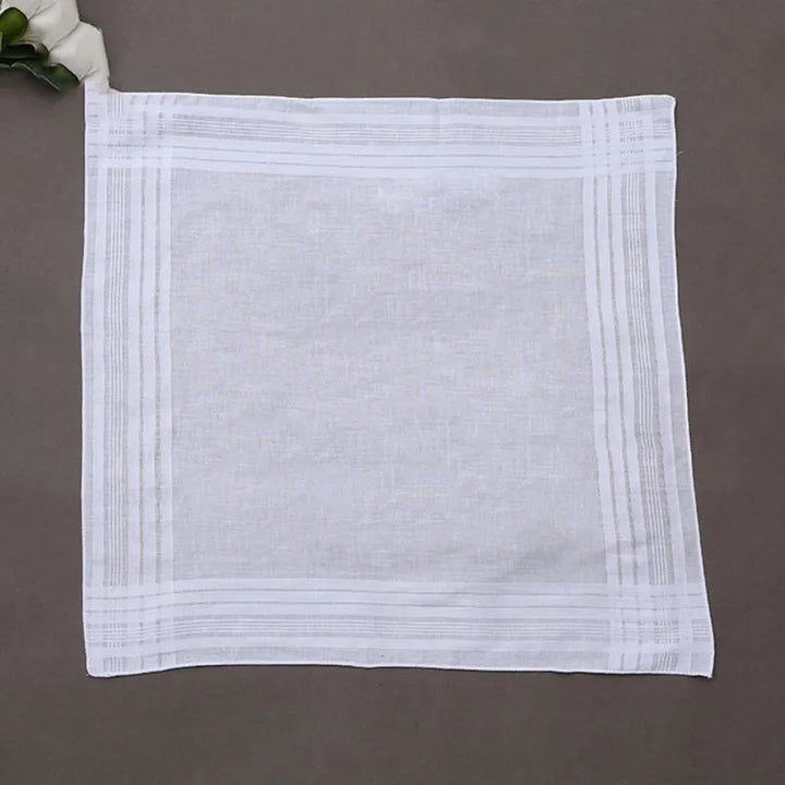 3Pcs Men Women 100% Cotton Handkerchiefs, view 3 - Elena Harper