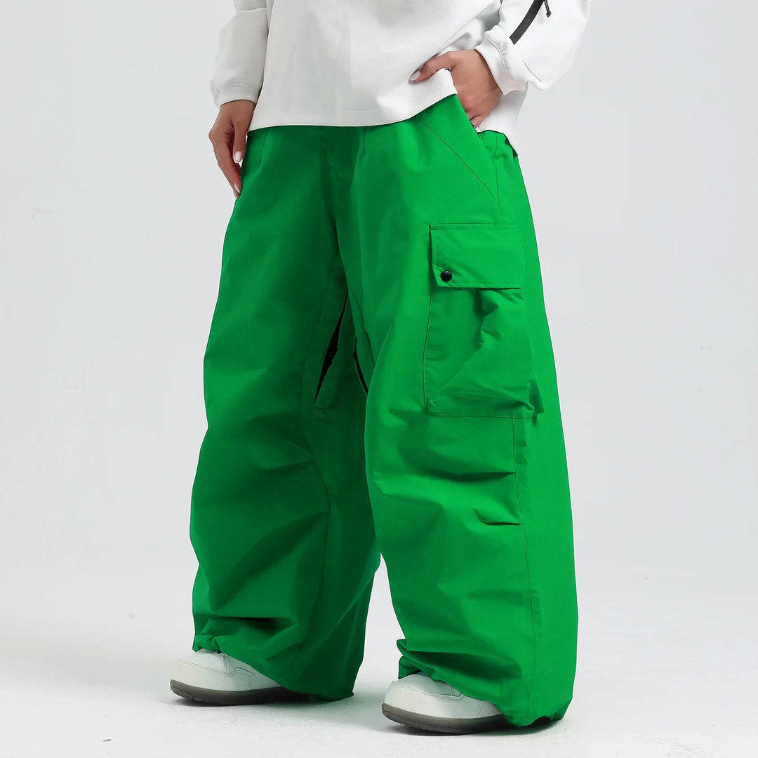 Unisex Loose Ski Pants Breathable Snowboard Pants with Zipper and Insulation, view 4 - Elena Harper
