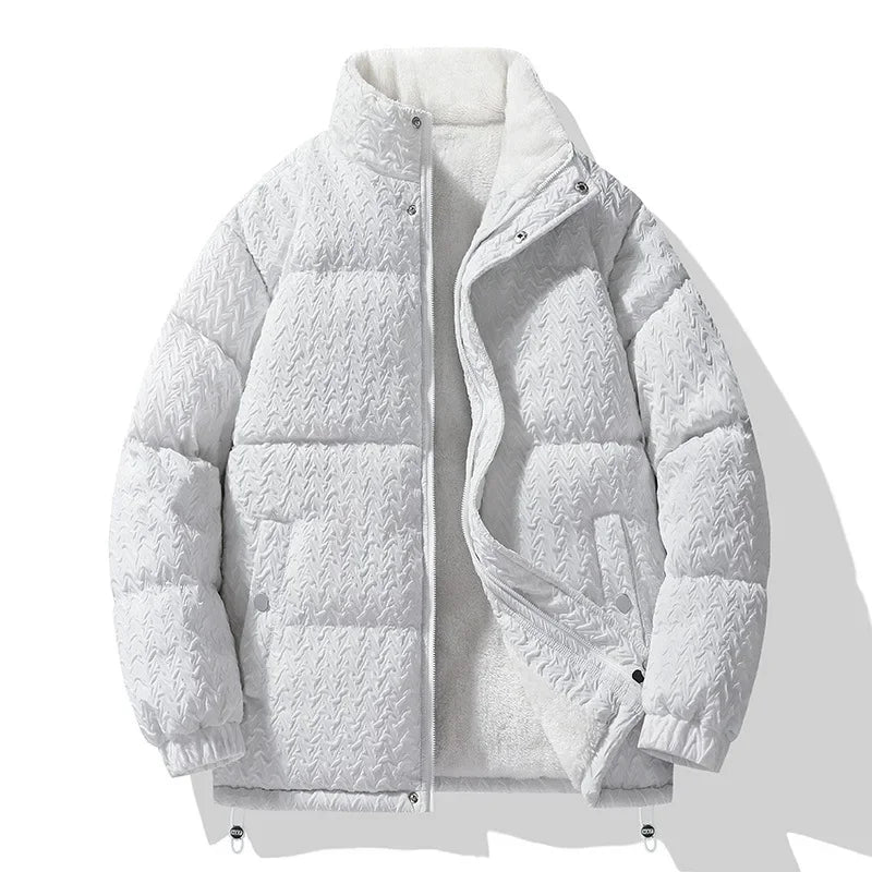 Men's Winter Puffer Jacket with High Collar – Insulating Structure and Essential Design