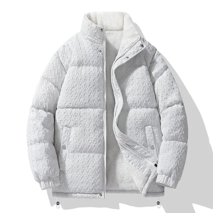 Men's Winter Puffer Jacket with High Collar – Insulating Structure and Essential Design