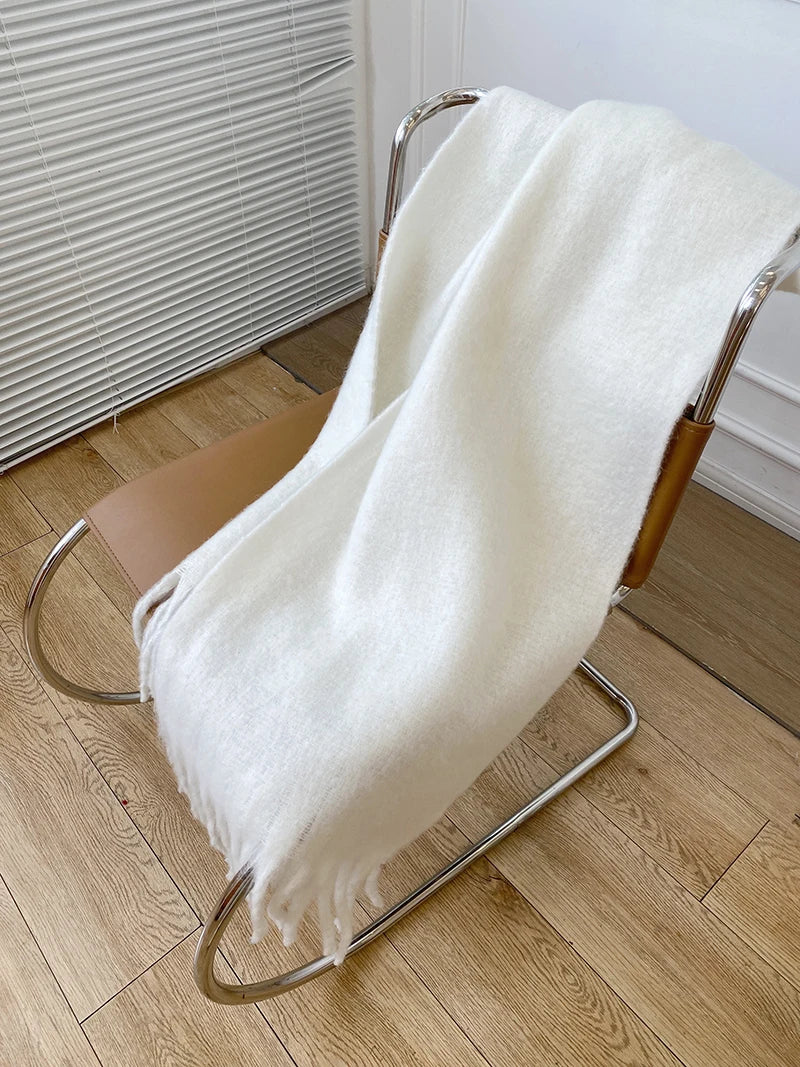 ChicWool Thick Warm Soft Knit Scarf, view 4 - Elena Harper