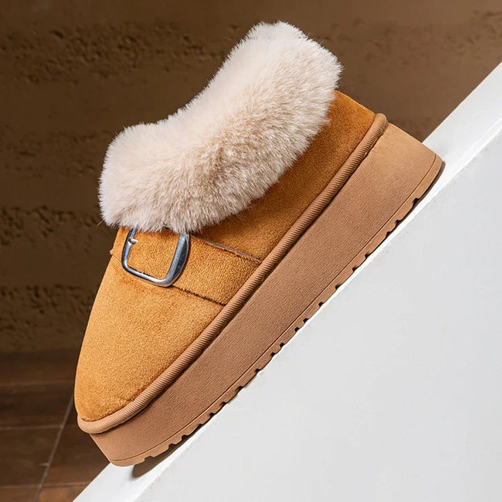 Women's Faux Fur Buckle Ankle Boots Suvrelle, view 3 - Elena Harper