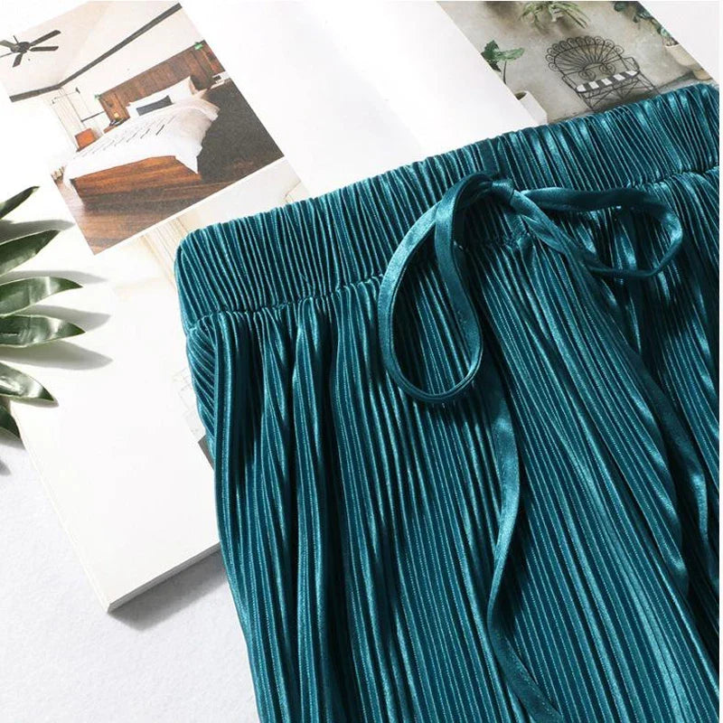 WIDE PLEATED PANTS FOR WOMEN
