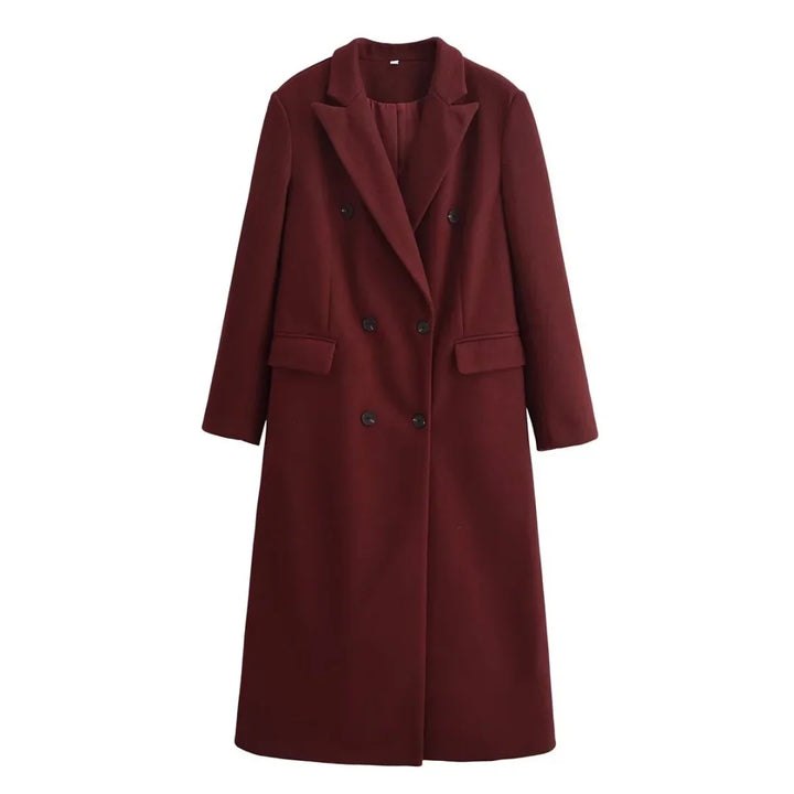 Women's Burgundy Wool Trench Coat – Beatrix