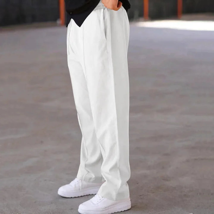 Harrington Oxford Loose-Fit Straight Leg Trousers For Men - Elena Harper
