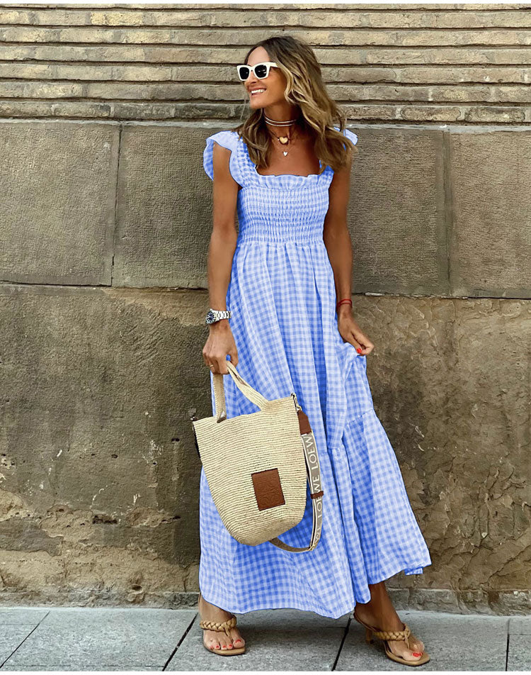 Emma & Rose Cape Town Lyra™ Bohemian casual dress for spring and summer, featuring flowing fabric and boho-inspired style.