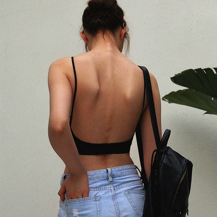 Women's Low Back Lace Bralette, view 2 - Elena Harper