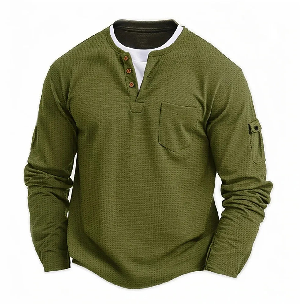 Tikhon Stylish Long Sleeve Shirt with Pockets, view 4 - Elena Harper