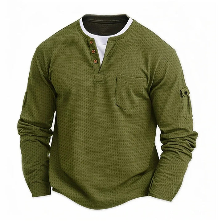 Tikhon Stylish Long Sleeve Shirt with Pockets, view 4 - Elena Harper