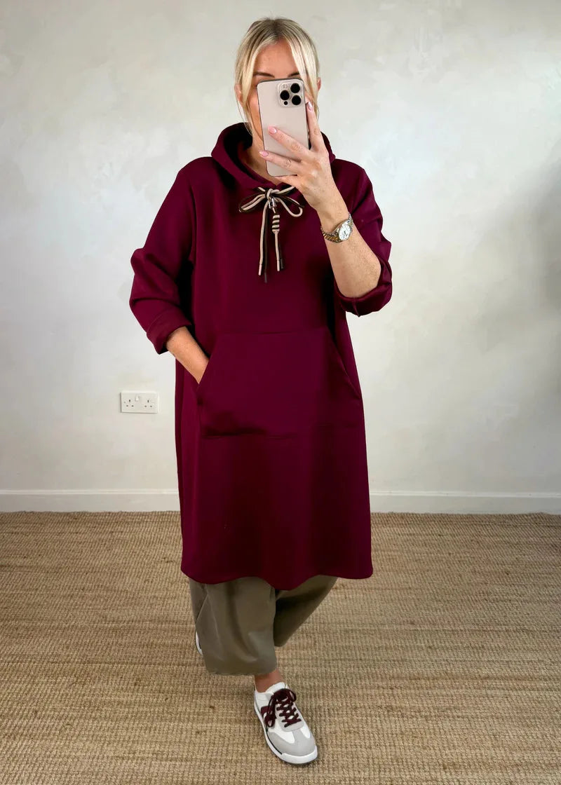 Glorita Junior Hooded A-Line Dress, view 7 - Elena Harper