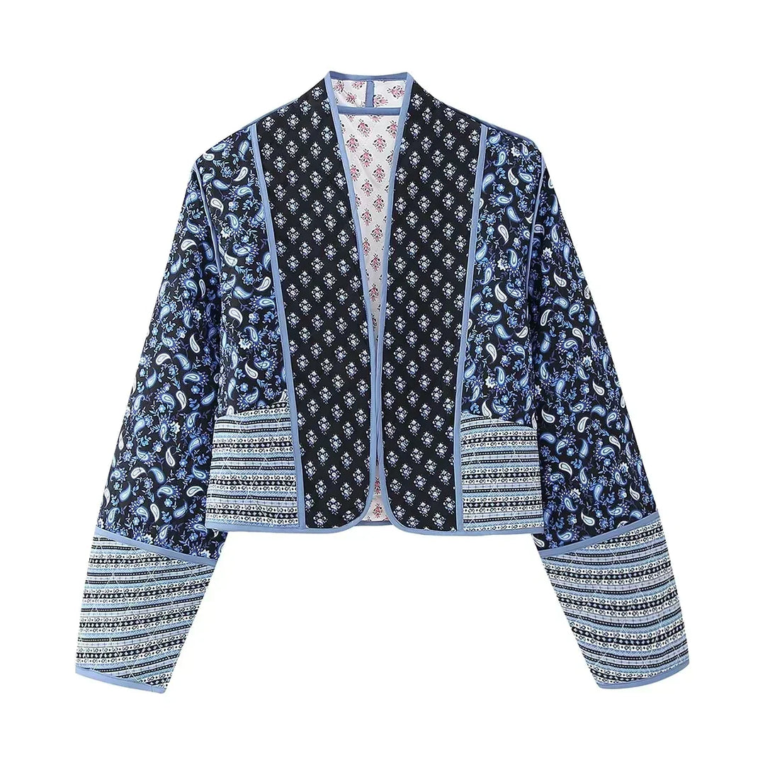 Elowen - Women's Vintage Floral Patchwork Jacket