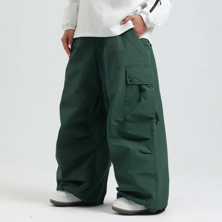 Unisex Loose Ski Pants Breathable Snowboard Pants with Zipper and Insulation - Elena Harper