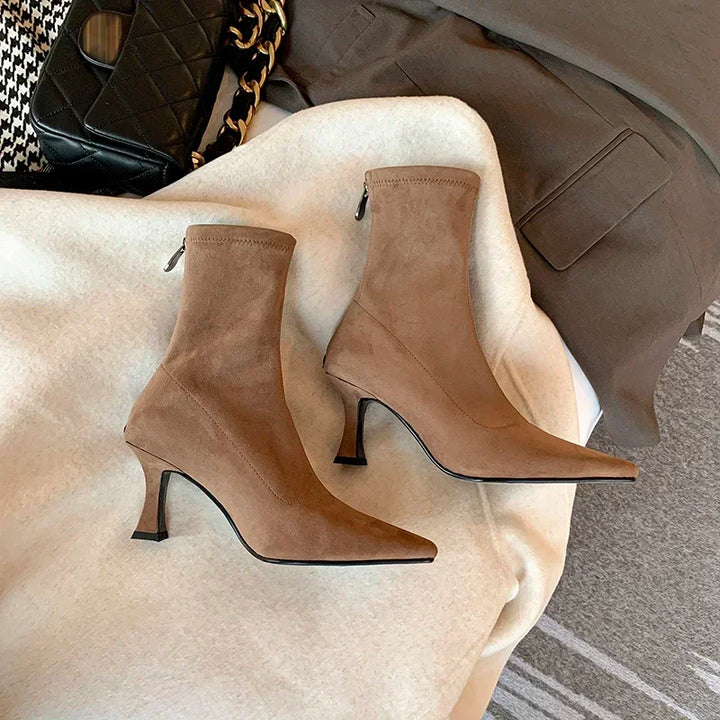 Doris Women's Pointed Heel Boots, view 6 - Elena Harper