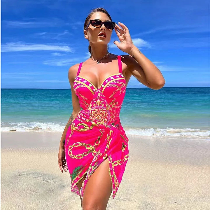 Women's Floral Push Up Bikini Swimsuit - Luxury Two Piece Swimwear