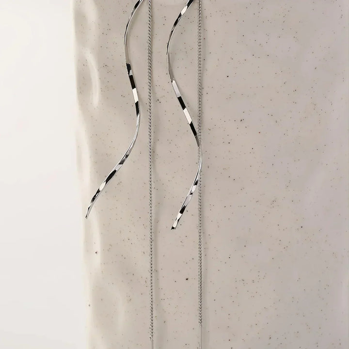 Phaedra™  |  Long Earrings Wavy Design