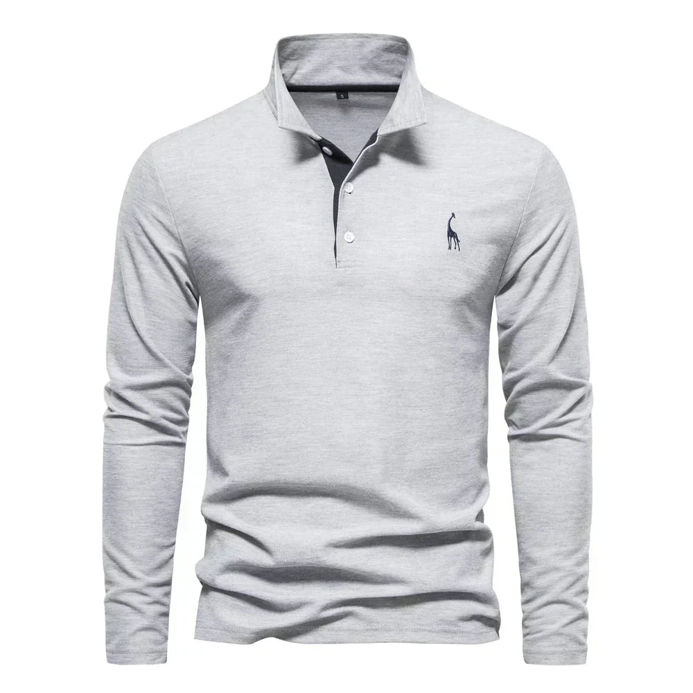 Ronny - Long Sleeve Polo for Men