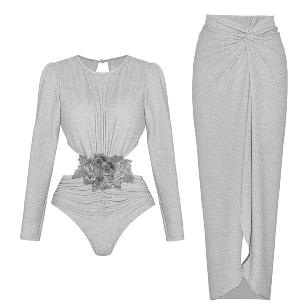 Beautifully Finished Bathing Suit in a Timeless Design, view 5 - Elena Harper