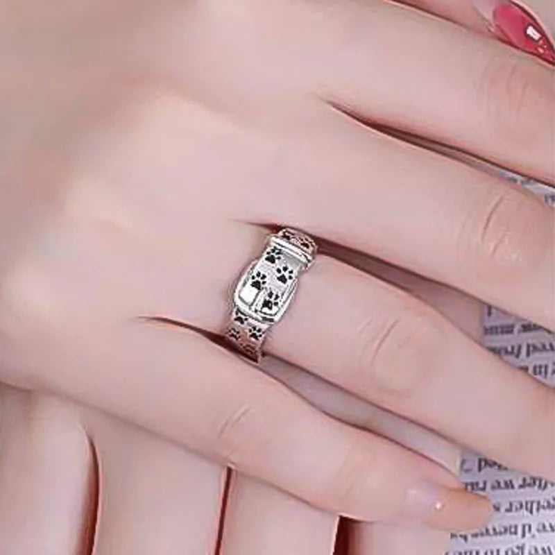 Cute and Stylish Dog-Inspired Collar Ring, view 4 - Elena Harper