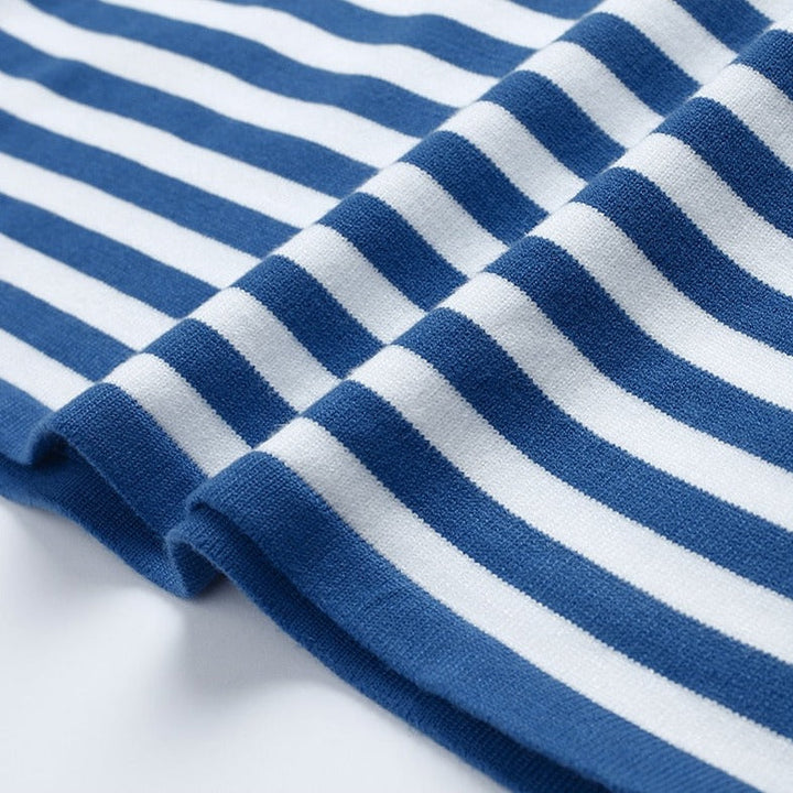 Casual Striped Soft Sweater for Women – Comfortable Long Sleeves