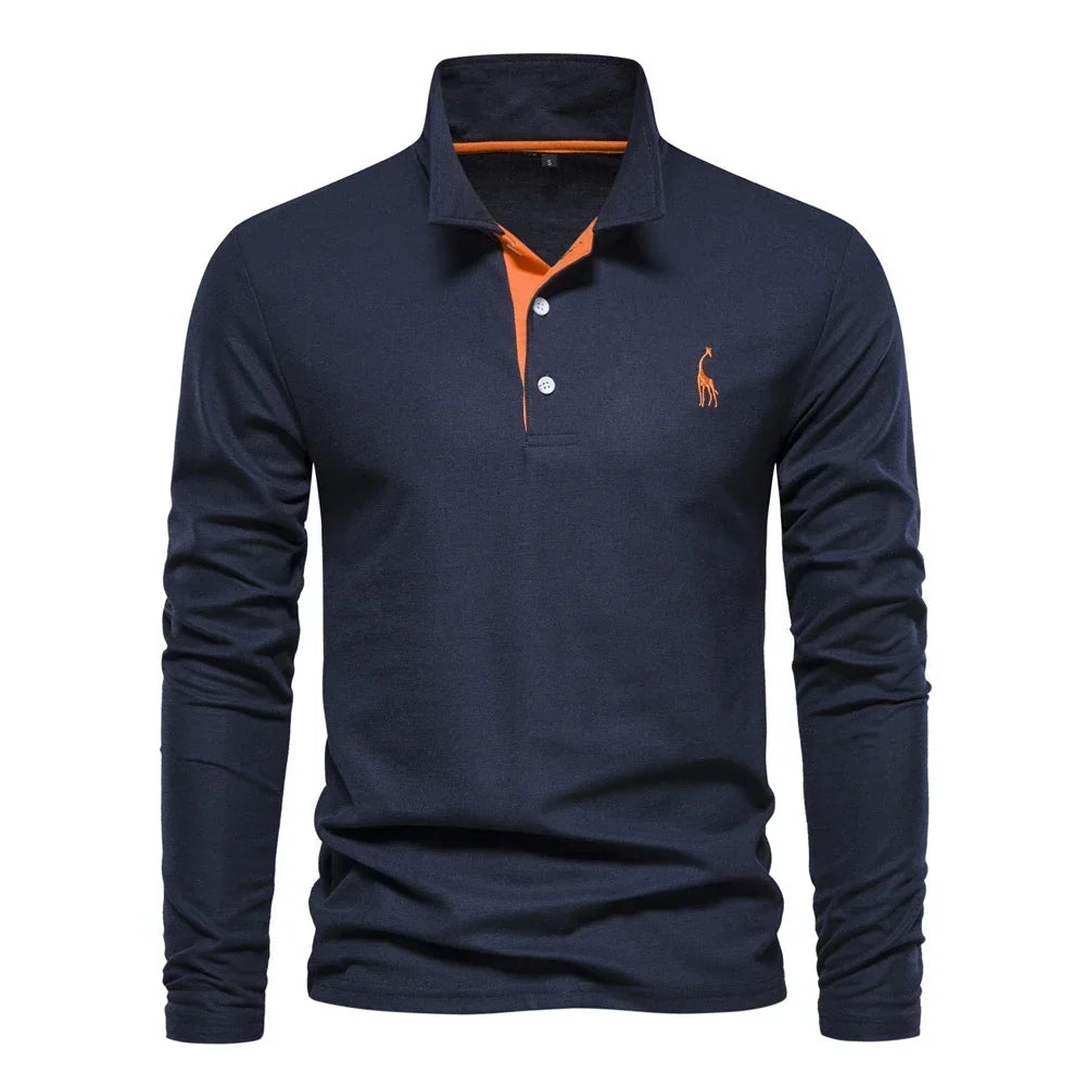 LAURENT MONACO | LONG-SLEEVED T-SHIRT WITH COLLAR FOR MEN