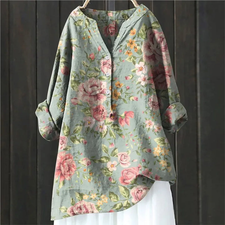 Comfortable Blouse with Floral Pattern