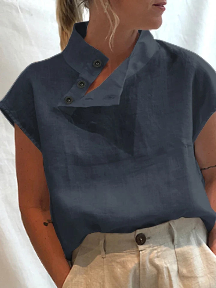 Gessica Soft Linen Shirt, view 2 - Elena Harper