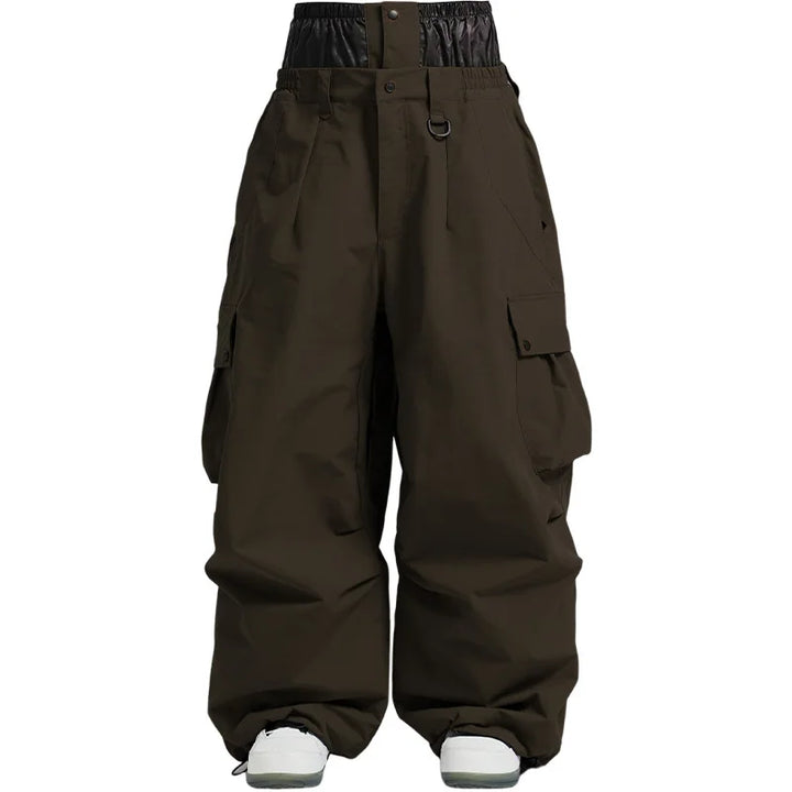 Unisex Loose Ski Pants Breathable Snowboard Pants with Zipper and Insulation, view 10 - Elena Harper
